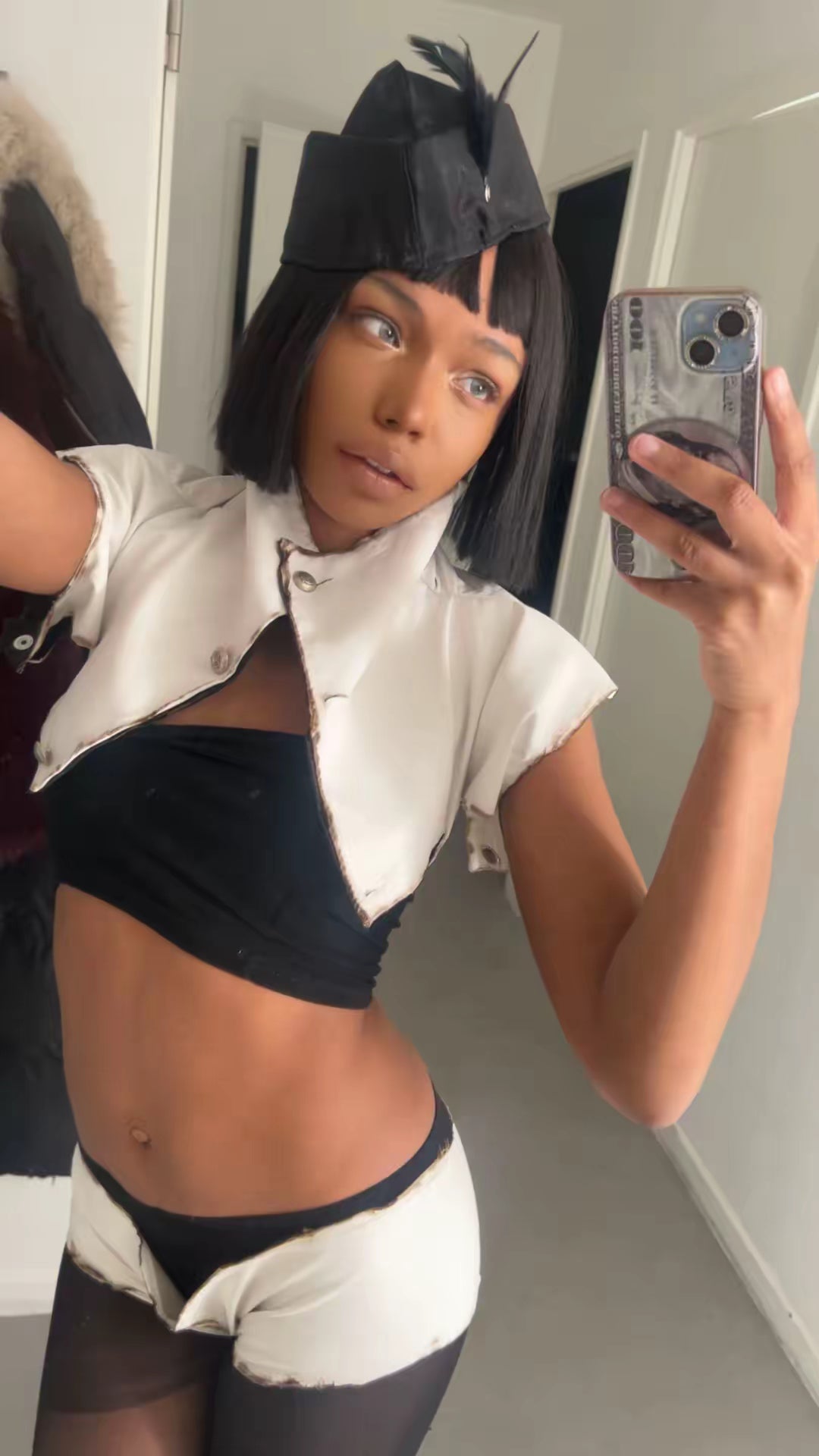 Wear her jacket