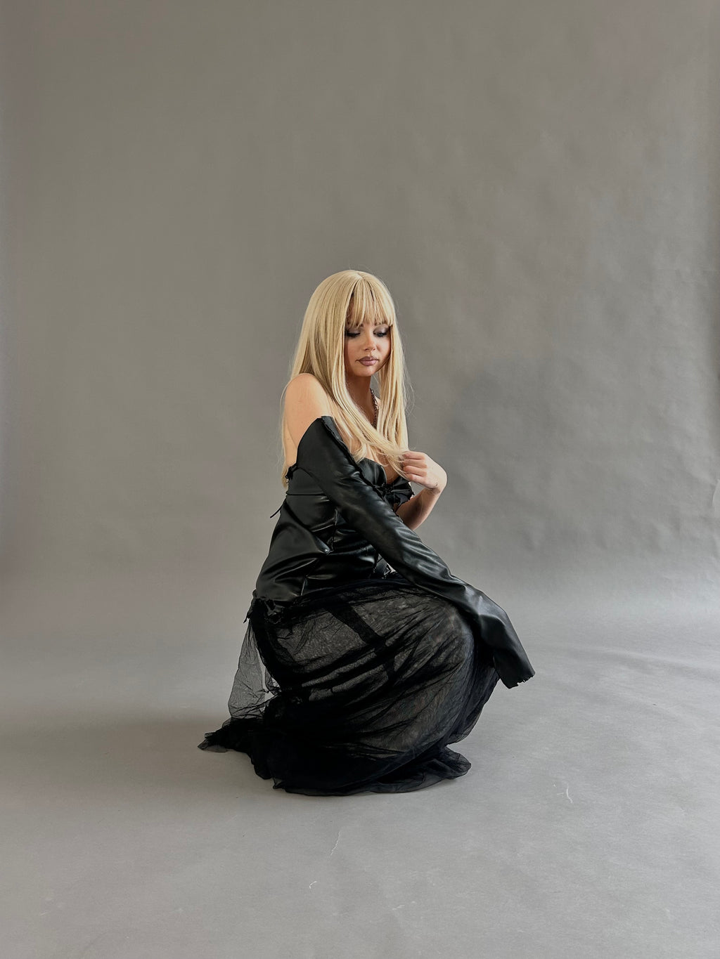 Burned Black Dress