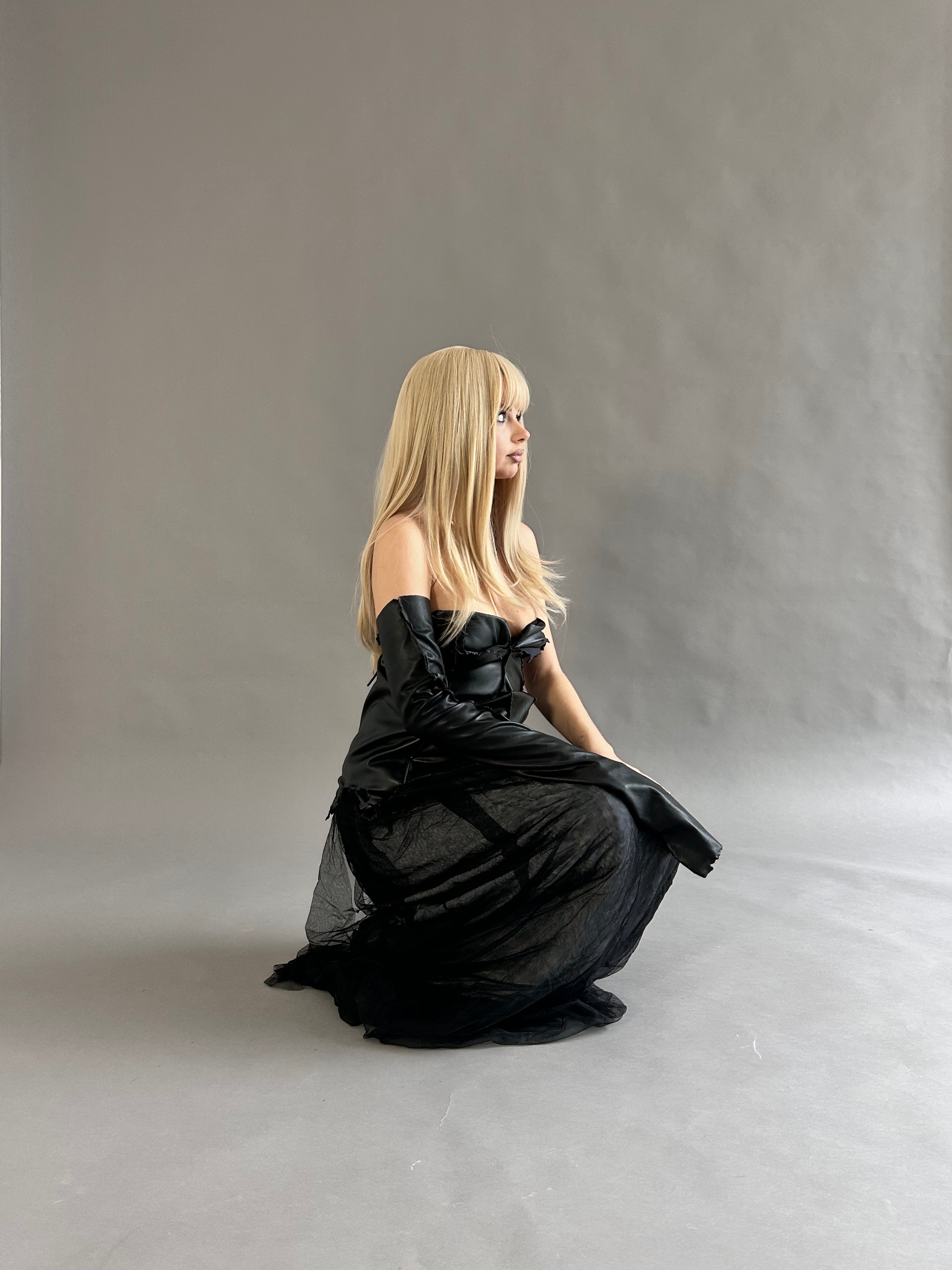 Burned Black Dress