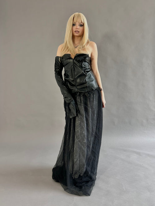 Burned Black Dress