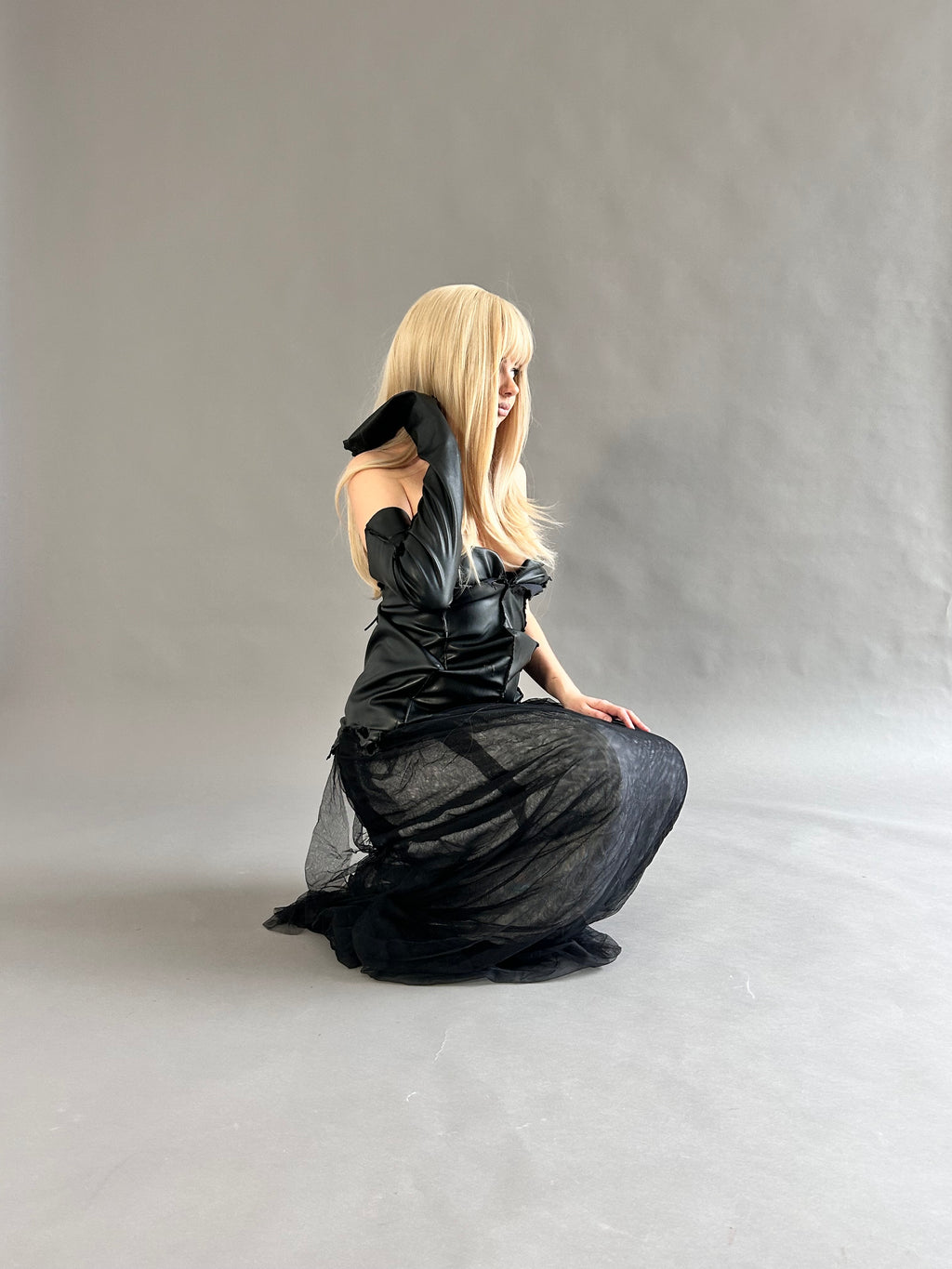 Burned Black Dress