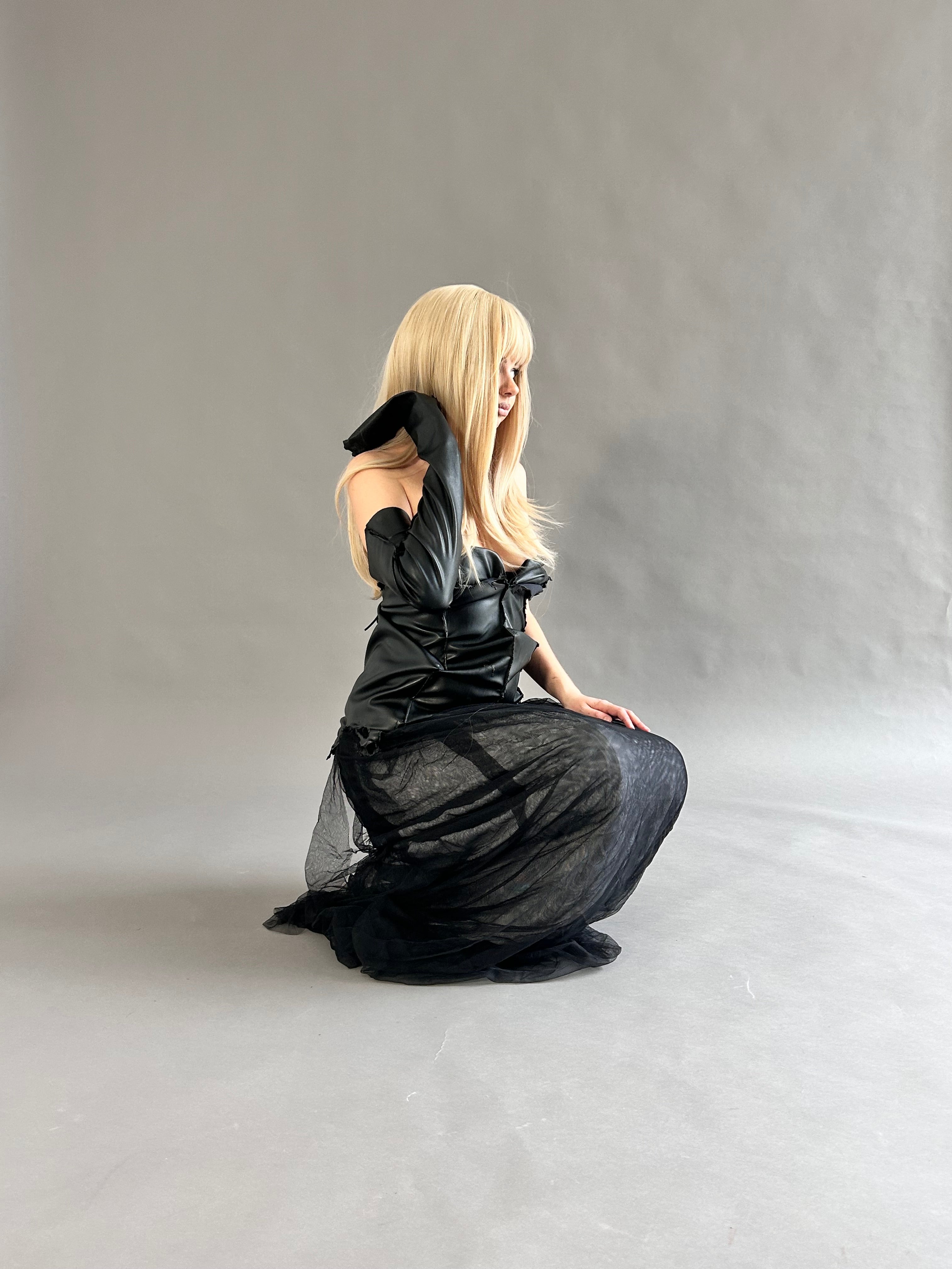 Burned Black Dress