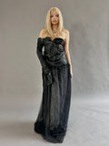 Burned Black Dress